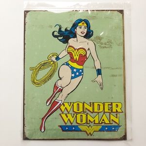 Wonder Woman Marvel Retro Metal Sign Wall Art 16x12.5 Justice League Made in USA
